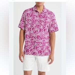 Tommy Bahama Palm party Island zone silk blend short sleeve camp shirt XXXL